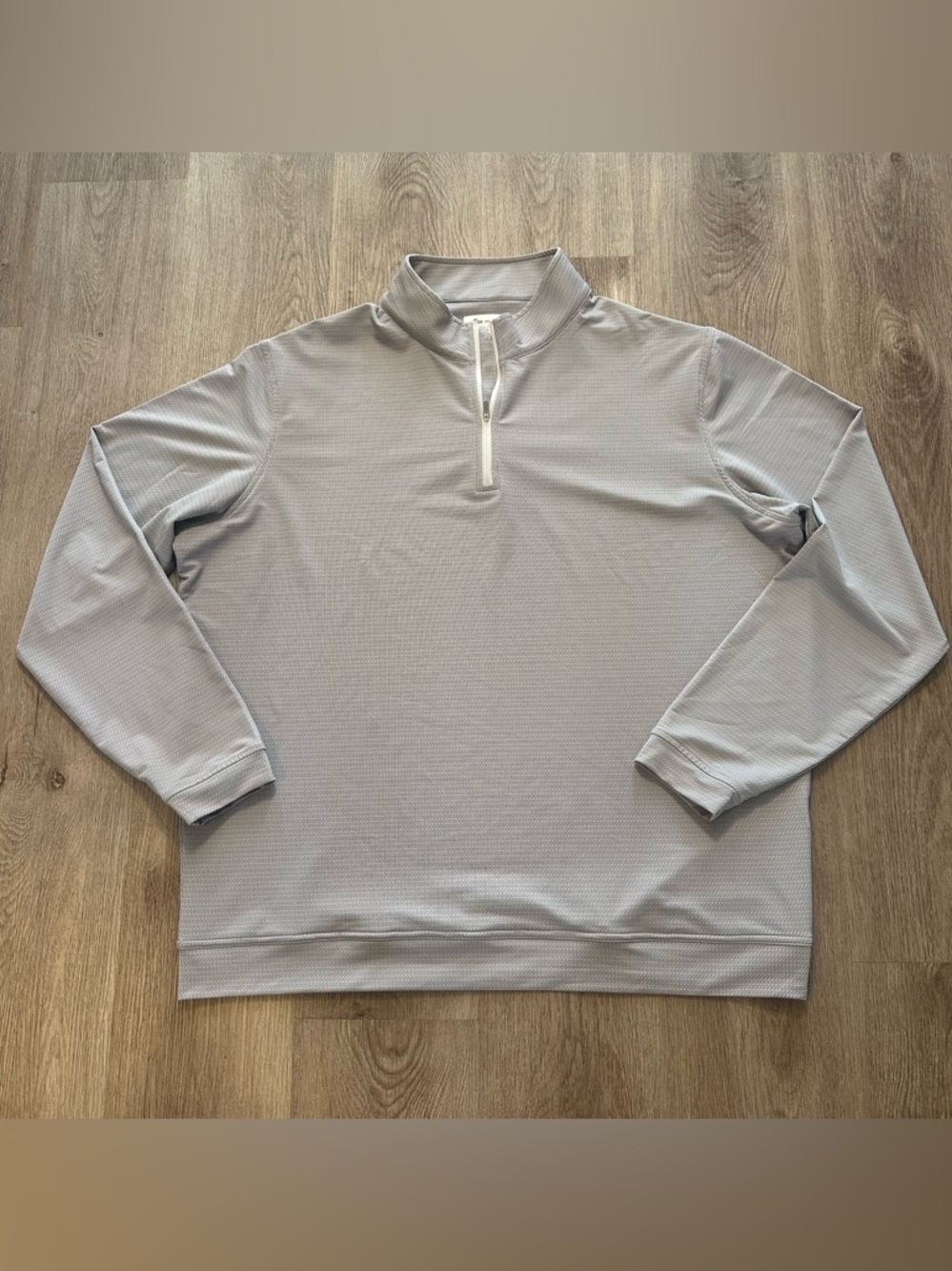 Peter Millar Perth Gray Quarter-Zip Pullover